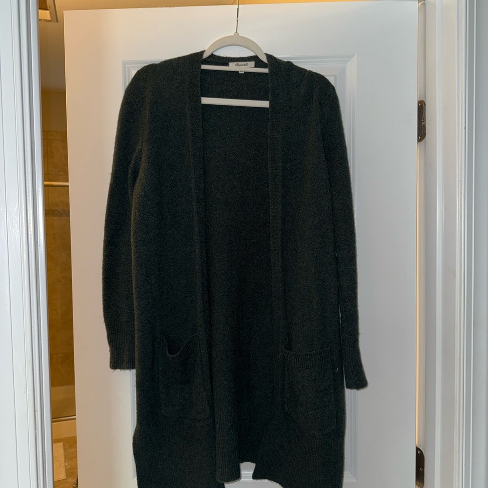 Madewell Hunter green Open-Front Cardigan